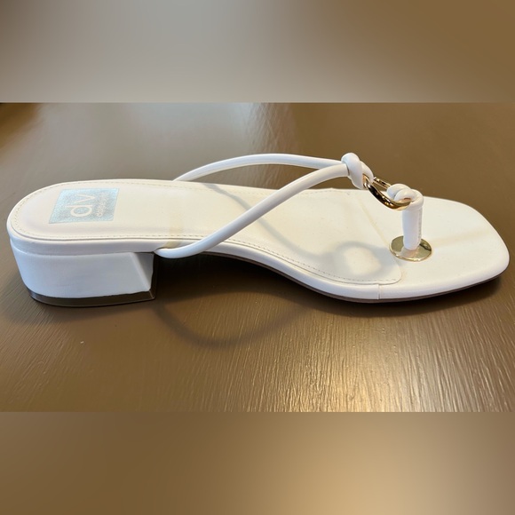 DV by Dolce Vita Ivory Sandals with Gold Accents - Picture 3 of 4